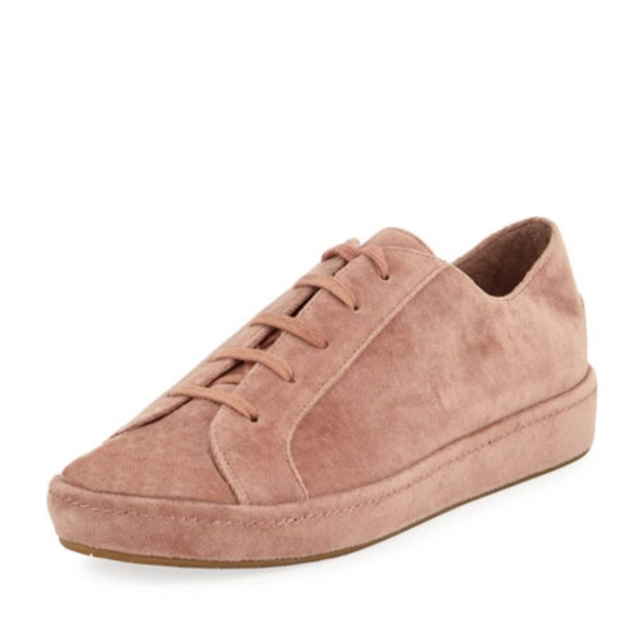 Joie Shoes - Joie ‘Daryl’ millennial pink velvet sneaker size 6